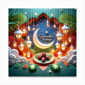 Ramadan Kareem Mubarak Greetings 17 Canvas Print
