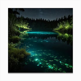 Night In The Forest 20 Canvas Print