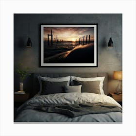 Sunset At The Beach 1 Canvas Print