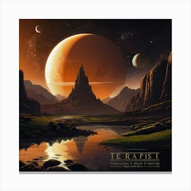 Default Imagine A Travel Poster For Trappist1 0 1 Canvas Print