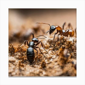Ants On The Ground Canvas Print