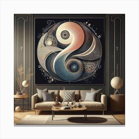 Yin Yang Painting Canvas Print