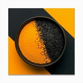 Black And Yellow Powder Canvas Print