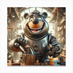 Steampunk Bear Canvas Print