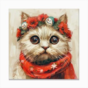 Christmas Cat 1 Canvas Print