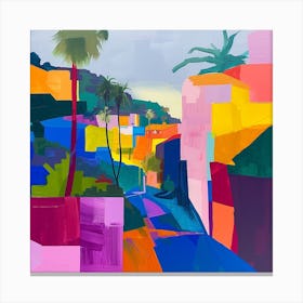 Abstract Travel Collection Los Angeles Usa 4 Canvas Print