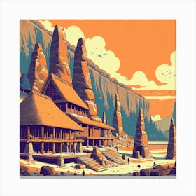 House In The Mountains Canvas Print