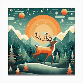 Deer In The Forest 16 Canvas Print