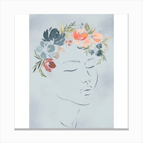 Floral Headband Canvas Print