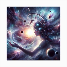 Space Woman Canvas Print