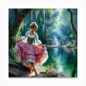 Girl In A Dress17 Canvas Print