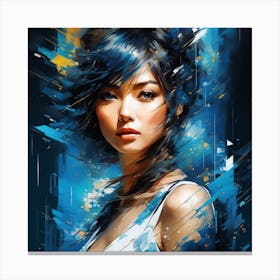 Skyy with Jet Black Hair Canvas Print