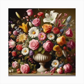 Vase with Flowers 6 Canvas Print