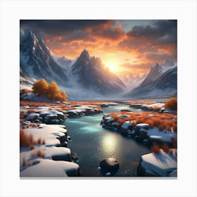 Winter Landscape Canvas Print