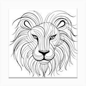 Unique Lion Head Canvas Print