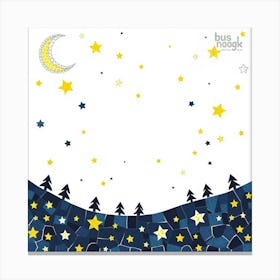 Night Sky With Stars Canvas Print