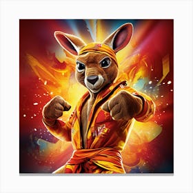 Kangaroo Karate Canvas Print