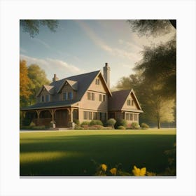 House In The Woods Canvas Print