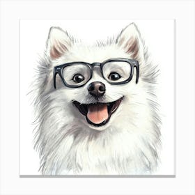 Dog With Glasses 2 Canvas Print