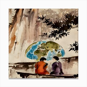 Two Asian Women Canvas Print