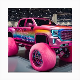 Pink Truck Canvas Print
