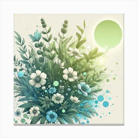 Fantasy Flowers Splash Canvas Print