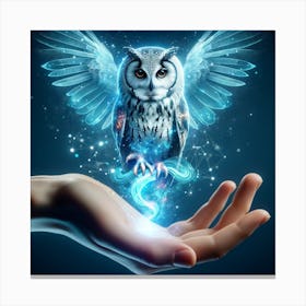 Holographic Owl spirit Canvas Print