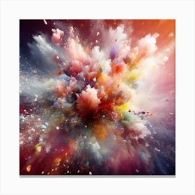 Abstract Explosion Of Colors Canvas Print