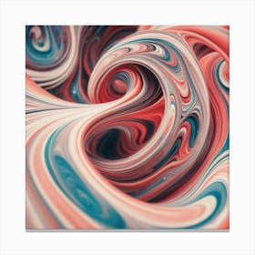 Close-up of colorful wave of tangled paint abstract art Canvas Print