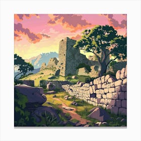 A Great Zimbabwe Ruins In Zimbabwe Canvas Print