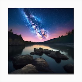 Milky Over The River Canvas Print