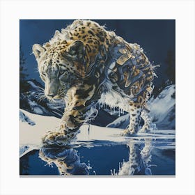 Polar Leopard Canvas Print