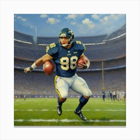 Game Day Glory Football Hero in Action Canvas Print