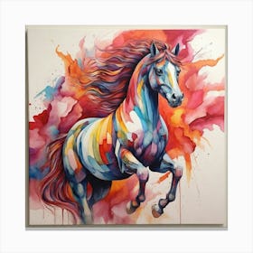 Colorful Horse 4 Canvas Print