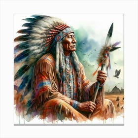 American Indian Chief Sitting Bull Canvas Print