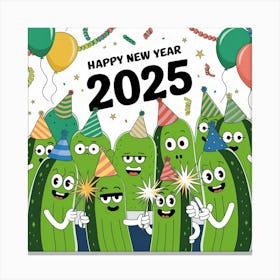 An Illustration Of A Pickle Party Celebr 9fkxz Vmr626xnlr6ozfbq 74sngpp1tu Ayh5etois0w Canvas Print