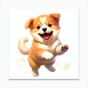 Corgi Puppy 3 Canvas Print