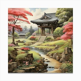 In The Garden Nara Park Japan Art Print 1 Canvas Print