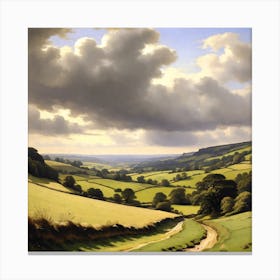 Road Through The Countryside Canvas Print