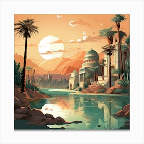 Egyptian Landscape Canvas Print