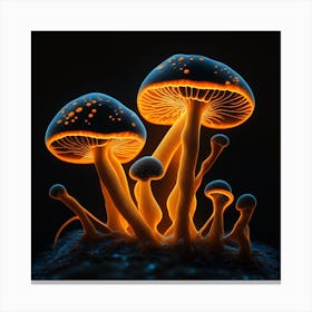 Mushroom Forest Landscape Canvas Print