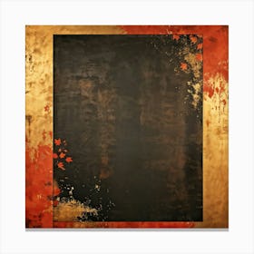 Abstract Vintage Thanksgiving Design Featuring Weathered Metallic Gold Paint Splashes On A Warm Pape Canvas Print