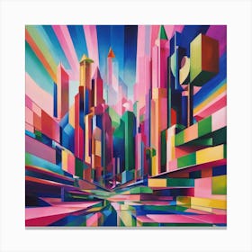 Abstract Cityscape Canvas Print