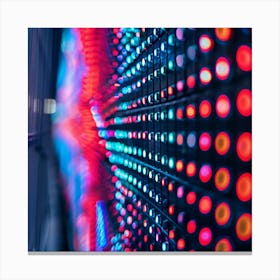 Bright Lights In A Data Center Canvas Print