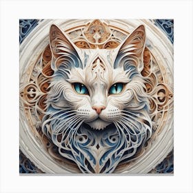 Cat With Blue Eyes 2 Canvas Print