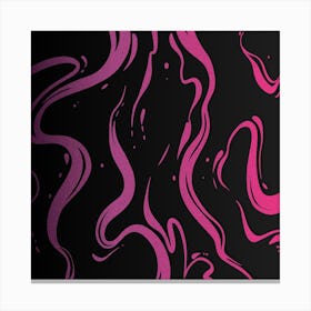 Liquid Black And Purple Marble Canvas Print