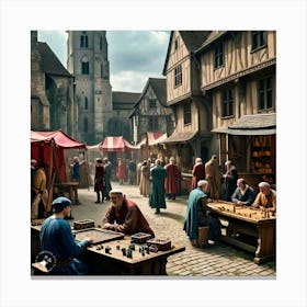 Medieval game station Canvas Print