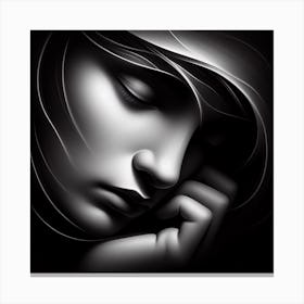 Woman'S Face 1 Canvas Print