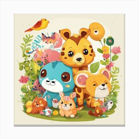 Playful Kids Animal Tshirt Design (7) 2024 05 08t212735 Canvas Print