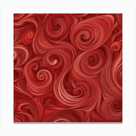 Abstract Red Swirls 2 Canvas Print